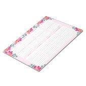 Elegantes französisches Rosa Business Personalisie Notizblock (angewinkelt)