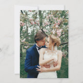 Elegantes französisches Rosa und Goldflora Viktori Save The Date (Rückseite)