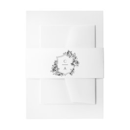 Elegantes französisches Rose Blumenzitat Einladungsbanderole