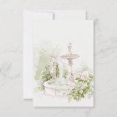 Elegantes französisches Schloss Pastel Dankeskarte (Rückseite)