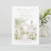 Elegantes französisches Schloss Pastel Einladung (Stehend Vorderseite)