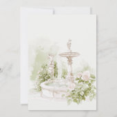 Elegantes französisches Schloss Pastel Einladung (Rückseite)