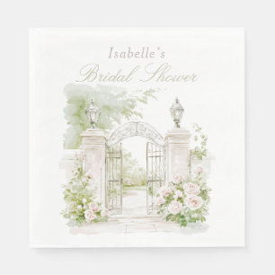 Elegantes französisches Schloss Pastel Serviette