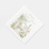 Elegantes französisches Schloss Pastel Serviette (Ecke)