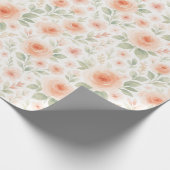 Elegantes französisches Shabby Chic Blumenmuster Geschenkpapier (Ecke)