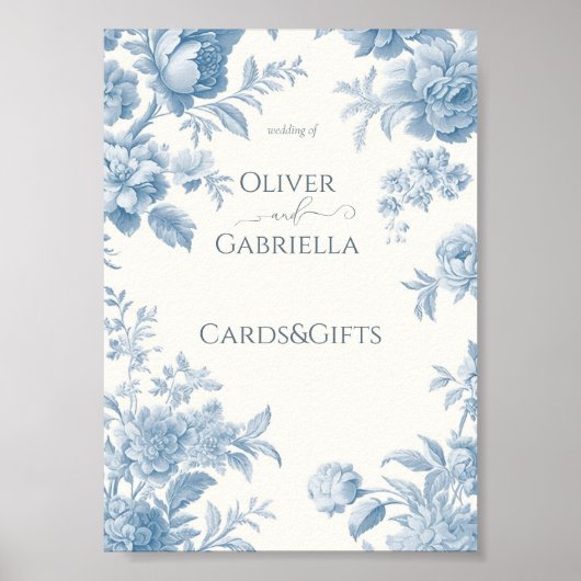 Elegantes französisches Städtchen Florenz Hochzeit Poster (Vorne)