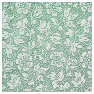 Elegantes französisches Vintag Sage Green Floral Stoff