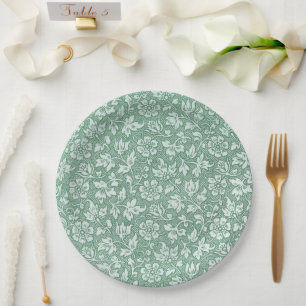 Elegantes französisches Vintage-Sage-Blumenmuster Pappteller