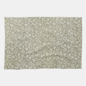 Elegantes französisches Vintages Beige-Blumenmuste Geschirrtuch (Horizontal)