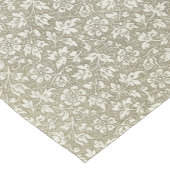 Elegantes französisches Vintages Beige-Blumenmuste Kurzer Tischläufer (Ecke)