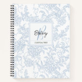 Elegantes französisches Vintages Blaues Vogelmuste Notizblock (Vorderseite)