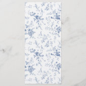 Elegantes französisches Vintages Blumenmenü Menükarte (Rückseite)