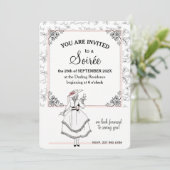 Elegantes französisches Vintages Floral Soirée Par Einladung (Stehend Vorderseite)