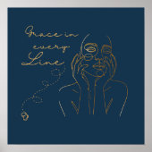 Elegantes Frauenfreundliches Gerahmtes Poster - Mi (Vorne)