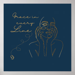 Elegantes Frauenfreundliches Gerahmtes Poster - Mi