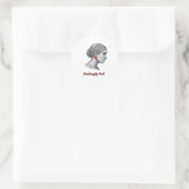 Elegantes Frauenporträt als Sticker (Tasche)