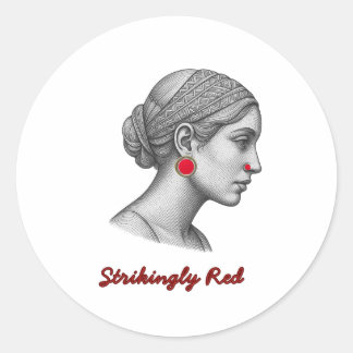 Elegantes Frauenporträt als Sticker