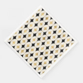 Elegantes French Black Gold Classic Glam Serviette (Ecke)