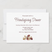 Elegantes Friendsgiving Fall Foliage Dinner Einladung (Vorderseite)