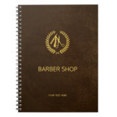 Elegantes Friseur-Logo-Terminbuch Notizblock (Vorderseite)