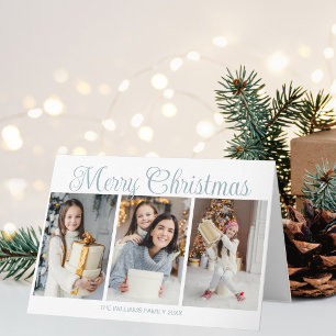 Elegantes Frohe Weihnachten 2026 Familienfoto-Coll