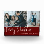 Elegantes Frohe Weihnachten Benutzerdefiniertes Fo Fotoblock (Vorderseite)
