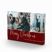 Elegantes Frohe Weihnachten Benutzerdefiniertes Fo Fotoblock (Rechts)