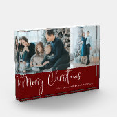 Elegantes Frohe Weihnachten Benutzerdefiniertes Fo Fotoblock (Links)