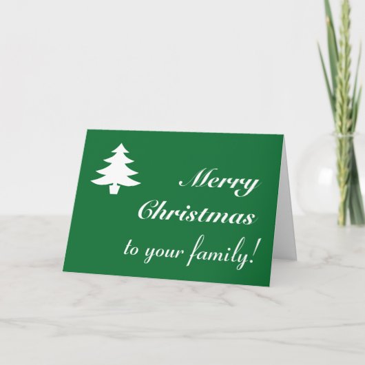 Elegantes "Frohe Weihnachten für deine Familie!" K (Vorderseite)