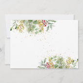 Elegantes Frohe Weihnachten Gold Red Berries Foto (Rückseite)