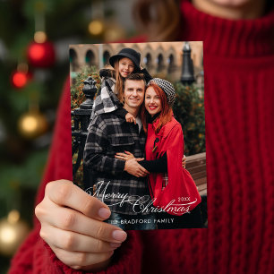 Elegantes Frohe Weihnachten Kalligrafie 1-Foto