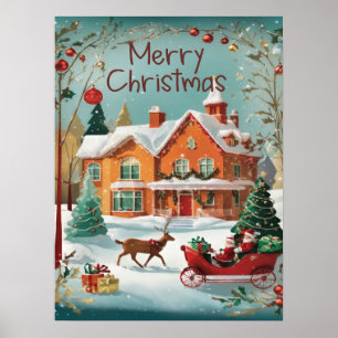 Elegantes Frohe Weihnachten Poster