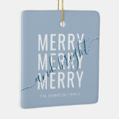 Elegantes fröhliches und helles Weihnachten Keramikornament (Rechts)