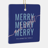 Elegantes fröhliches und helles Weihnachten Keramikornament (Rechts)