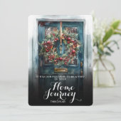 Elegantes Front Door Realtor Logo Foto Weihnachten (Stehend Vorderseite)