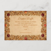 Elegantes Frucht- und Foliage Diapper Raffle Begleitkarte (Vorderseite)
