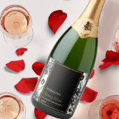 Elegantes Fruchtfresko Kirsche Weinkarte Schaumweinetikett