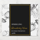 Elegantes Fruchtsäule Frische Pasta machen Schaumweinetikett (Einzelnes Label)