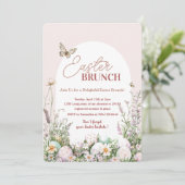 Elegantes Frühjahr Blume Osterfest Einladung (Stehend Vorderseite)