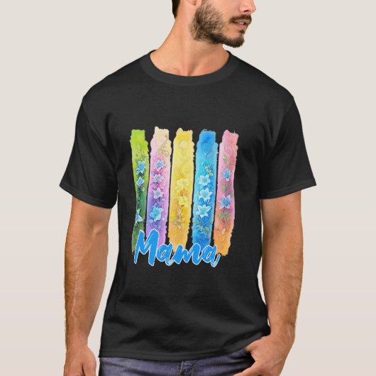 Elegantes Frühlingsblumen-Mama-Design - Ein Mutter T-Shirt (Vorderseite)