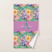 Elegantes Frühlingsfarben-Handtuch-Set Badhandtuch Set (Handtuch)