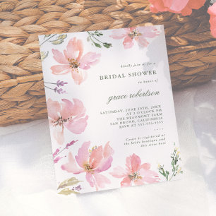 Elegantes Frühlingsfloral Brautparty Einladungspostkarte