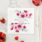 Elegantes Frühlingsstichtum Rosa Bläserei Serviette (Beispiel)