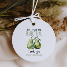 Elegantes Fruit Brunch Perfect Pear Brautparty Geschenkanhänger