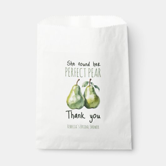 Elegantes Fruit Brunch Perfect Pear Brautparty Geschenktütchen (Vorderseite)