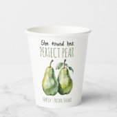 Elegantes Fruit Brunch Perfect Pear Brautparty Pappbecher (Vorderseite)