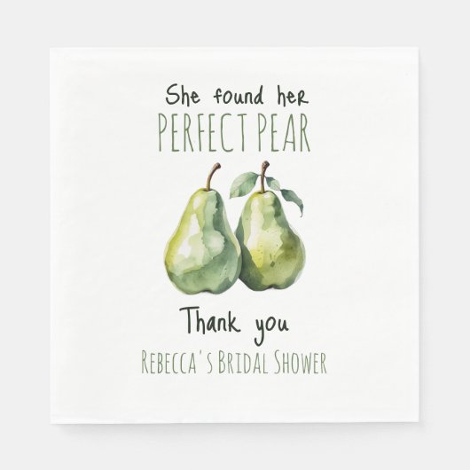 Elegantes Fruit Brunch Perfect Pear Brautparty Serviette (Vorderseite)