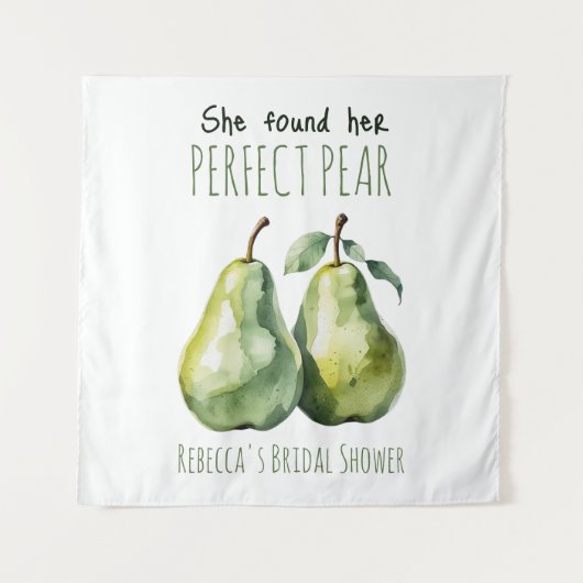 Elegantes Fruit Brunch Perfect Pear Brautparty Wandteppich (Vorderseite)