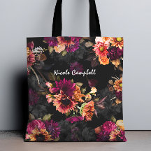 Elegantes fuchsien-oranges Blumenmonogramm