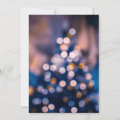 Elegantes Funkellicht blau blauer Hochzeitsinv Einladung (Rückseite)